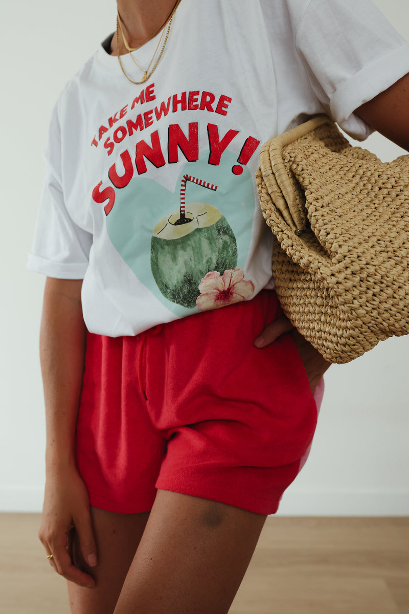 Ladies Sunny Somewhere Terry Towel Shorts