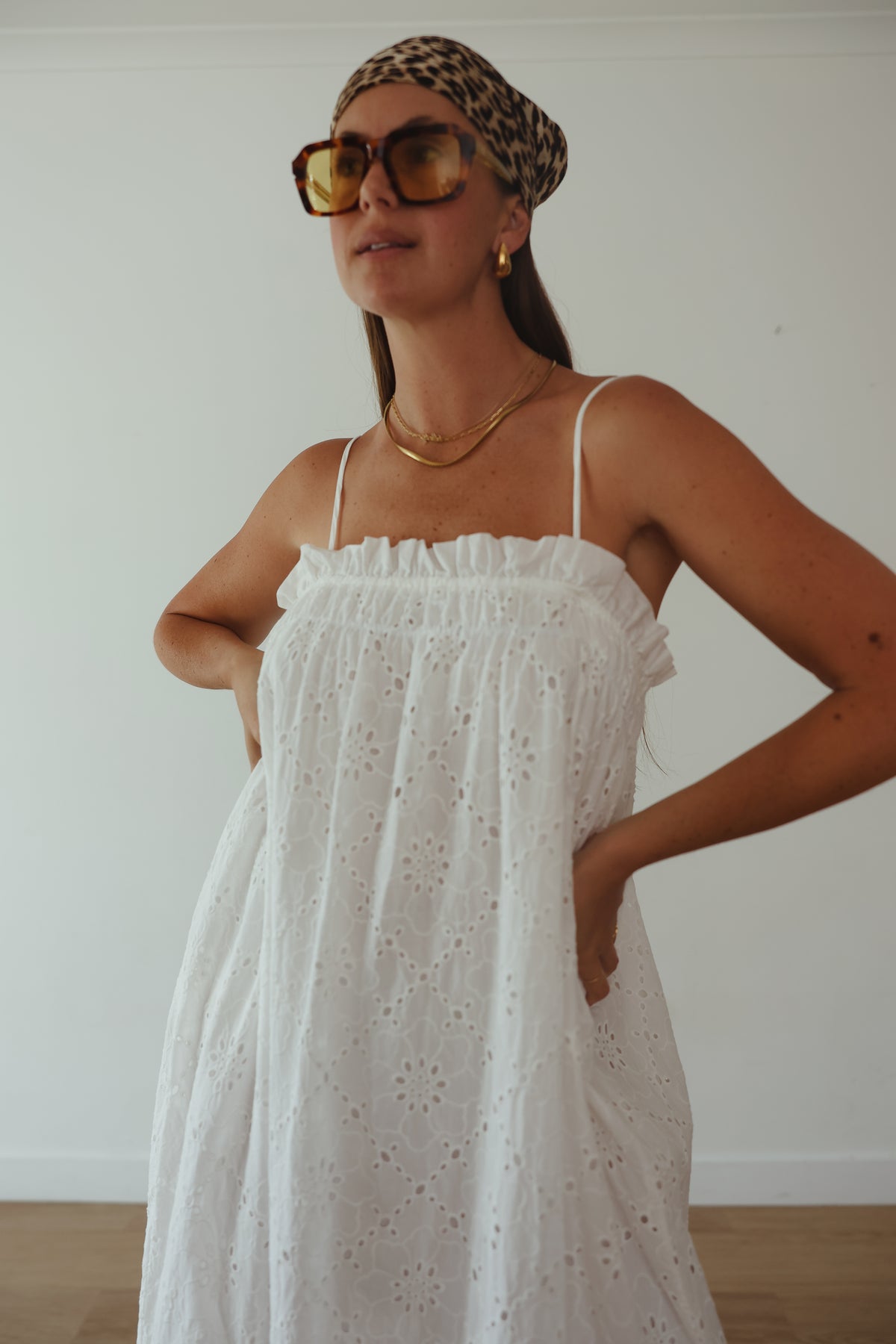 LADIES VALENCIA MAXI DRESS - WHITE