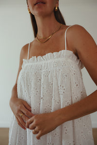 LADIES VALENCIA MAXI DRESS - WHITE