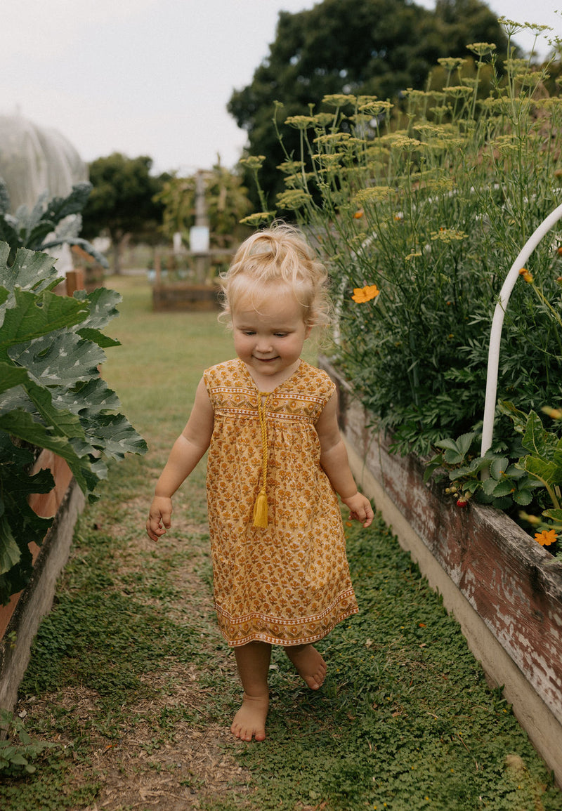 Sleeveless Little Luna Dress - Goldie