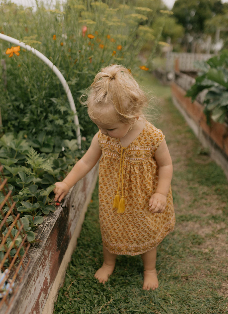 Sleeveless Little Luna Dress - Goldie