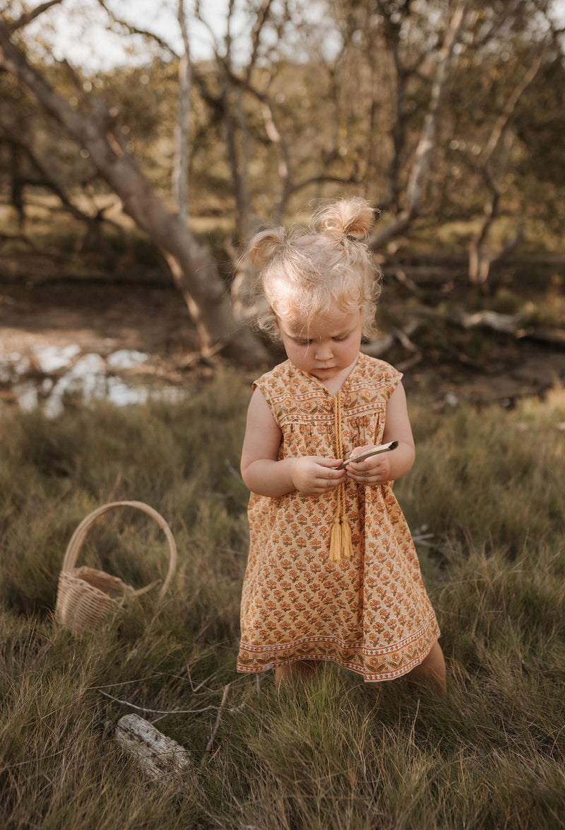 Sleeveless Little Luna Dress - Goldie