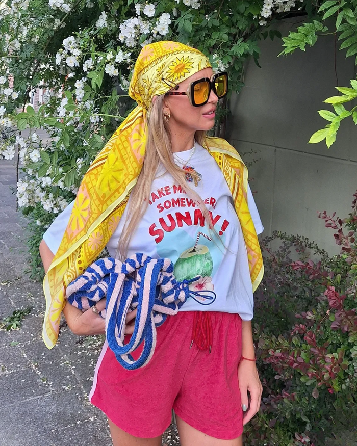 Ladies - Take Me Somewhere Sunny T-shirt - White