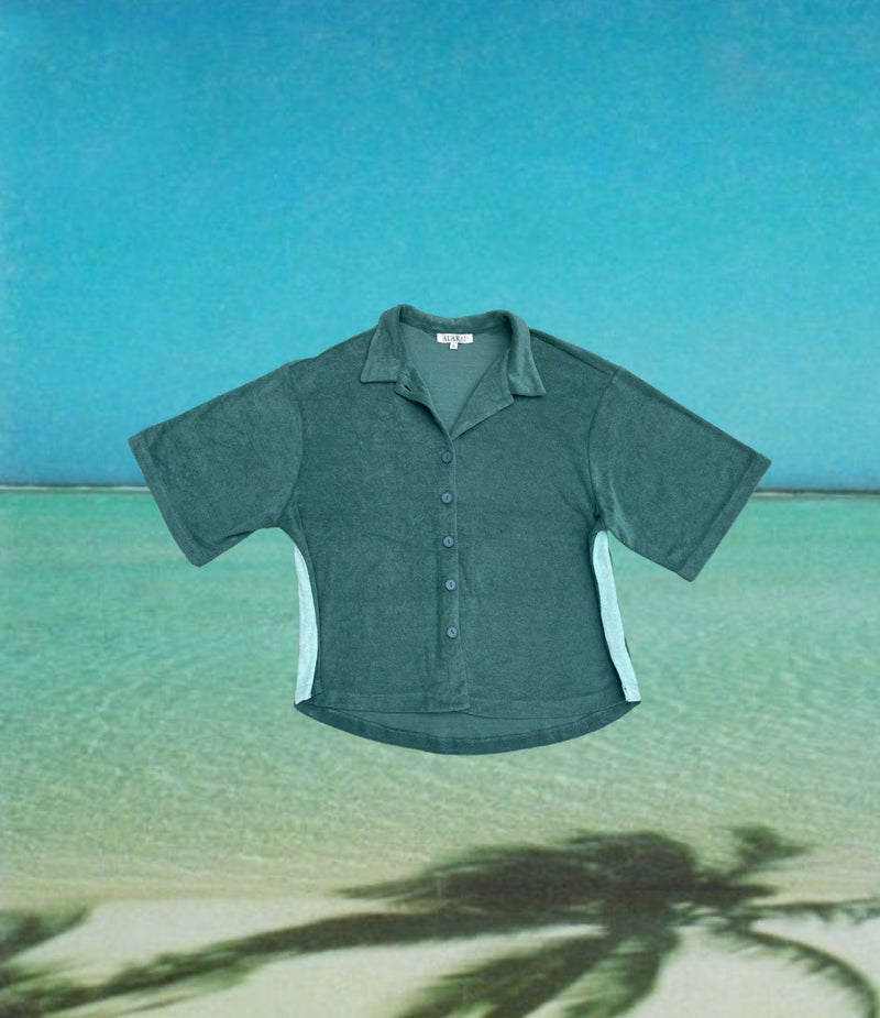 LADIES LUCKY DAY TERRY SHIRT - JADE