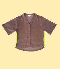 LADIES LUCKY DAY TERRY SHIRT - BROWN