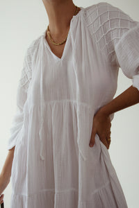 Ladies Dawn Midi Dress - White