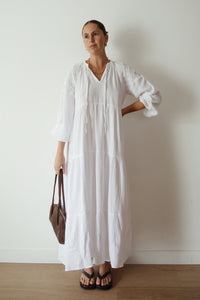 Ladies Dawn Midi Dress - White