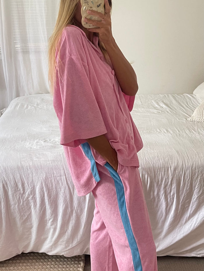 LADIES LUCKY DAY TERRY PANT - PINK