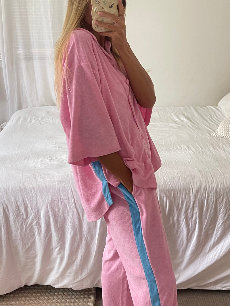 LADIES LUCKY DAY TERRY PANT - PINK