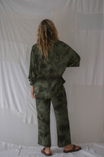 LADIES MOLLY TIE DYE SHIRT - KHAKI