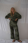 LADIES MOLLY TIE DYE  PANT - KHAKI