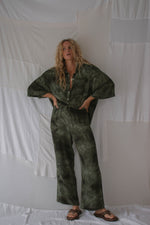 LADIES MOLLY TIE DYE  PANT - KHAKI