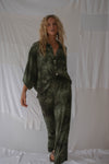 LADIES MOLLY TIE DYE  PANT - KHAKI