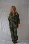 LADIES MOLLY TIE DYE SHIRT - KHAKI
