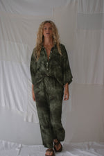 LADIES MOLLY TIE DYE  PANT - KHAKI