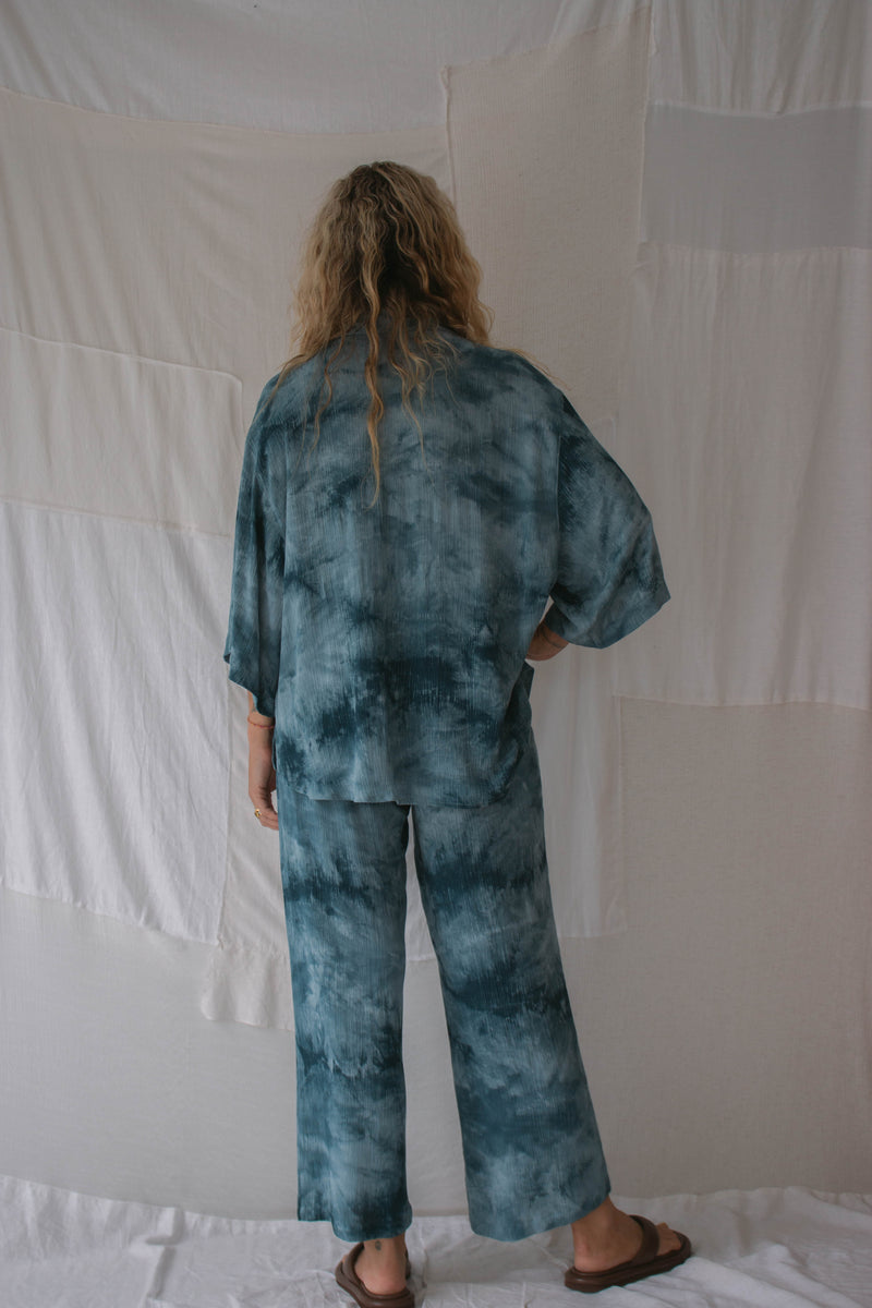 LADIES MOLLY TIE DYE PANT - INDIGO