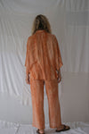 LADIES MOLLY TIE DYE SHIRT - BURNT ORANGE