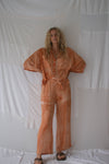 LADIES MOLLY TIE DYE SHIRT - BURNT ORANGE