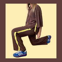 LADIES LUCKY DAY TERRY SHIRT - BROWN