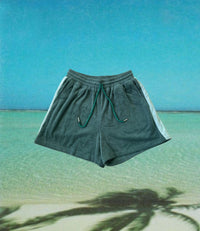 Ladies Sunny Somewhere Terry Towel Shorts - Jade