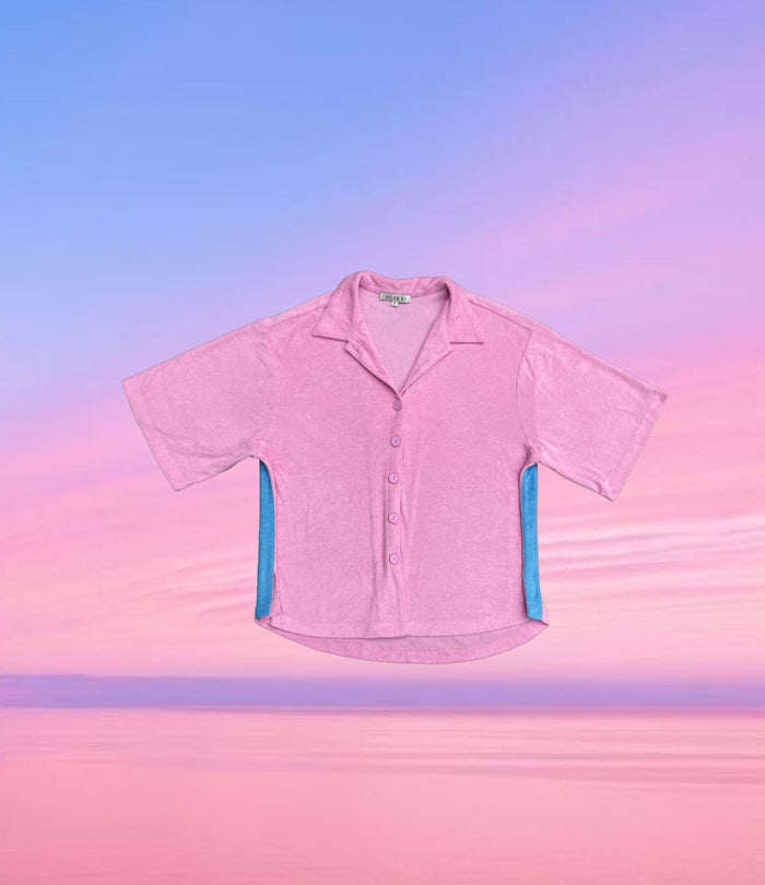 LADIES LUCKY DAY TERRY SHIRT - PINK