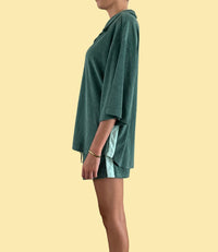 LADIES LUCKY DAY TERRY SHIRT - JADE