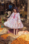 SAMPLE - Little Elvi Block Printed Smock Dress - Paisley