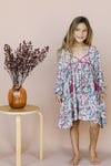 SAMPLE - Little Elvi Block Printed Smock Dress - Paisley