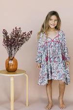 SAMPLE - Little Elvi Block Printed Smock Dress - Paisley