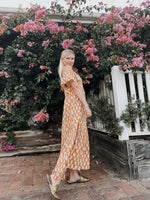 Matilda Tiered Midi Dress - Rust