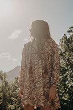 SAMPLE - Little Elvi Block Printed Smock Dress - Paisley